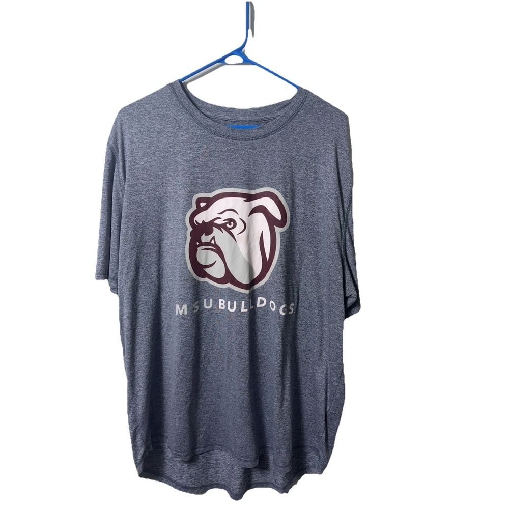 Champion Mississippi State Bulldogs Gray Graphic T Shirt Size XL